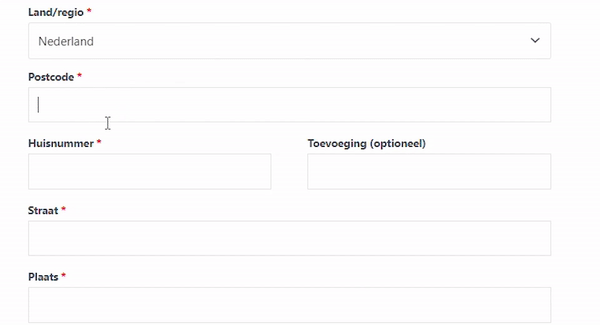 WooCommerce address validation demo Netherlands