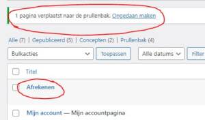 afrekenpagina maken
